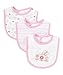 SpaSilk Baby-girls Newborn 3 Pack Butterfly Teething Bib, Pink, One Size