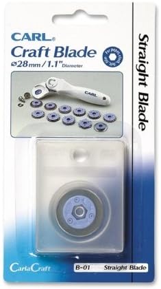 Wholesale CASE of 25 - Carl Mfg B-01 Straight Replacement Blade -Replacement Blades,For RT-200/218,Straight Blade Set,Silver