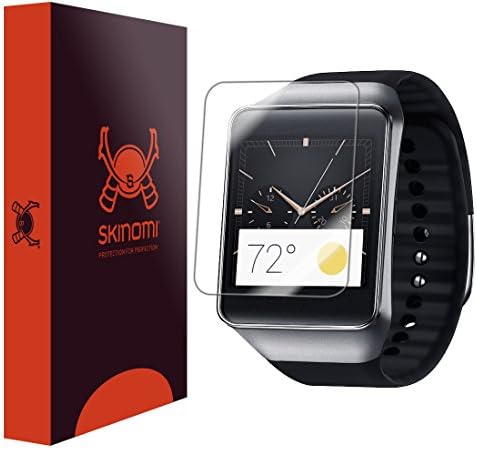 Skinomi Screen Protector Compatible with Samsung Gear Live (6-Pack) Clear TechSkin TPU Anti-Bubble HD Film