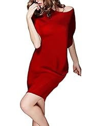 One Shoulder Raglan Sleeves Polyester Summer Ruched  Dress