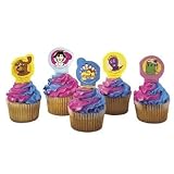 The Wiggles - Party cup cake decorations, cake picks 8 pack