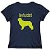 T-Shirt Womens Navy Blue " Newfoundland NEON " Dogs