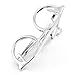 Men's Rhodium Plated Necktie Tie Clip Bar Silver Glasses Wedding Punk Rock Biker