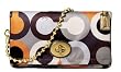 Coach Op Art Graphic Foldover Clutch Bag Purse Handbag 12928 Grey Multi
