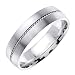 Flat Surface Braided Men's 6 mm Platinum Comfort Fit Wedding Band