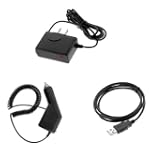 GTMax Rapid Car Charger w/ IC Chip + Home Travel Charger + USB Data Cable for TomTom ONE 130s 140s & 140