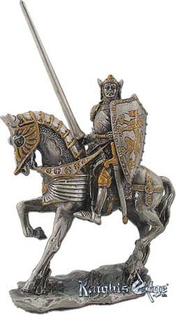 Pewter Knight on Horseback