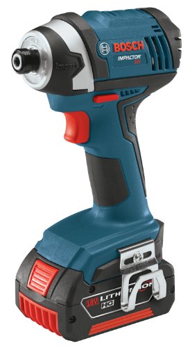 Bosch IDS181-01 18-Volt Lithium-Ion Compact 1/4-Inch Hex Impact Driver with 2 Lithium-Ion 3.0-Ah High Capacity Batteries On Sale