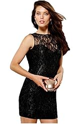 Sexy Metallic/Polyester Lace Backless Floral Print Club Dress/Party Dress 