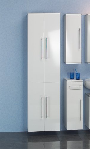 Pharao24 Hochschrank Badezimmer weiss Lisboa