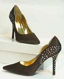 Produkt-Bild: Damen Stiletto Pumps mit Strass braun