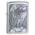 Brushed Chrome, HD Made in the USA Eagle & Globe Emblem