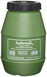 Ambrosia Large Pitted Calamata Olives,  4.4-Pound Keg