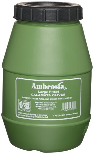Ambrosia Large Pitted Calamata Olives, 4.4-Pound Keg