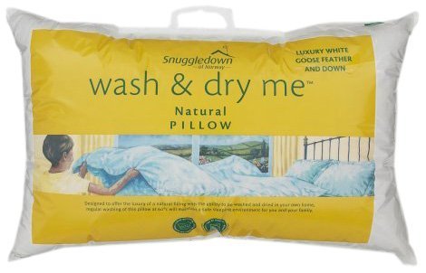 Snuggledown Wash & Dry Me Daunenkissen wei&szlig;e G&auml;nsefedern und -daunen, 100% Baumwollbezug