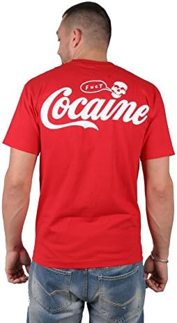 Fuct Red Numbs The Word Cocaine L Large Pocket T-Shirt Fashion Cotton Tee