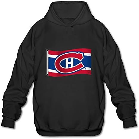 Nhl Hockey Montreal Canadiens Logo Design Mens Hooded Sweatshirt Black