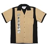 Rat Pack on Retro Bowler Shirt Camel/black