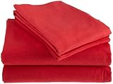 Heavy Weight Solid Flannel Twin Sheet Set, Brick