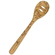 Talisman Designs 12-Inch Solid Beechwood Slotted Spoon, Nature Design