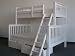 Bunk Bed Twin over Full Mission style in White with Drawers