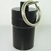 FIRST AID - PILL CONTAINER - Medical Alert - Key Chain - WATER RESISTANT - Large Size - Color BLACK