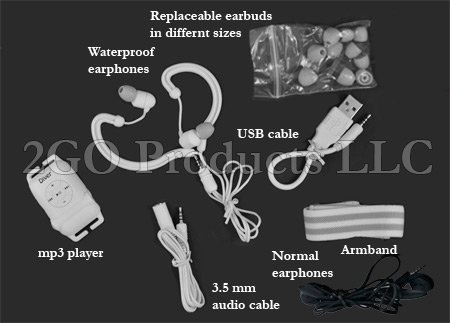 More of Diver (TM) Waterproof MP3 Player. 4 GB. Kit Includes Waterproof Earphones. (White),waterproof mp3 player for swimmers,waterproof mp3 player for swimming,waterproof mp3 player nz