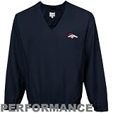 Cutter & Buck Denver Broncos Navy Blue Astute Performance Pullover Windshirt