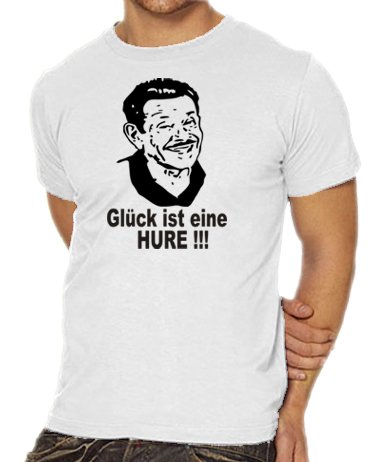 Touchlines Unisex/Herren T-Shirt Arthur Spooner - Gl&uuml;ck ist eine H..., white, XXXL, B1587 Preisvergleich