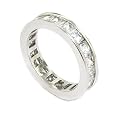 Classic Eternity Band w/Princess-cut White CZs