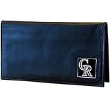 MLB Colorado Rockies Deluxe Leather Checkbook Cover