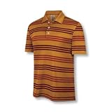Adidas 2007 Men's ClimaCool Micro Block Stripe Golf Polo Shirt - Clementine / Pinot - 576519