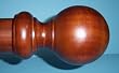 2 inch Coffee Hardwood Ball Finial 1/pack [CAPITOL CITY LUMBER]