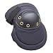 Black Hard PVC Cap Knee Pads With Lightweight Foam Padding, Adjustable Straps And Hook And Loop Closures