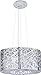 ET2 E21309-10PC Inca Modern Metal Web Laser-Cut Sheath with Crystal Drum Pendant Ceiling Lighting, 7-Light Xenon 280 Watts, 10