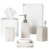 Review Allure Home Fashions  / White Stone Resin Bath Coordinates