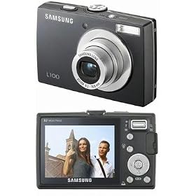 Samsung L100 8.1MP Digital Camera with 3x Optical Zoom (Black) by Samsung