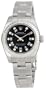 Rolex No Date Roman and Diamond Dial 18k White Gold Fluted Bezel Ladies Watch 176234BKRDO
