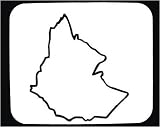 Decorated Mouse Pad with Africa, map, "black and white", Ethiopia, outline, area, geograpy, region, land