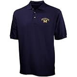 Michigan Wolverines Navy Blue Pique Polo
