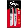 Sharpie Chisel Tip Permanent Markers, 2 Black Markers(38262PP)