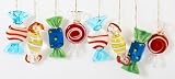 Assorted Color Glass Candy Christmas Ornaments - 48 Pieces -