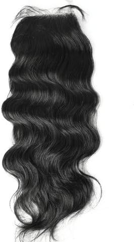 Lace Closure - Brazilian Body Wave - 6A grade - 3.5 x 4 inches, 8-20 inches, Freestyle, middle or 3 part (16 Inches…