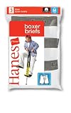 Boys Hanes 3 Pair Cotton Boxer Briefs White - B3493