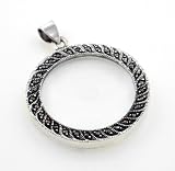 Sterling Silver and Marcasite Magnifying Glass Pendant