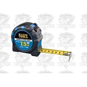 KLEIN TOOLS Double-sided, Nylon-coat Steel Tape, Power Return, 7.5M (25') x 1