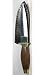 Athame: Simple Wood Handle (9 w/ brass trim)