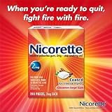 Nicorette Cinnamon Surge 2mg Coated Gum Nicotine Polacrilex Gum 190 Pieces each (pack of 2)