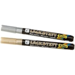 Folia 1819 - Lackstifte 1 mm, je 1 Stift in gold und silber