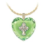 Irish Celtic Cross Pendant Necklace: Emerald Isle Blessings